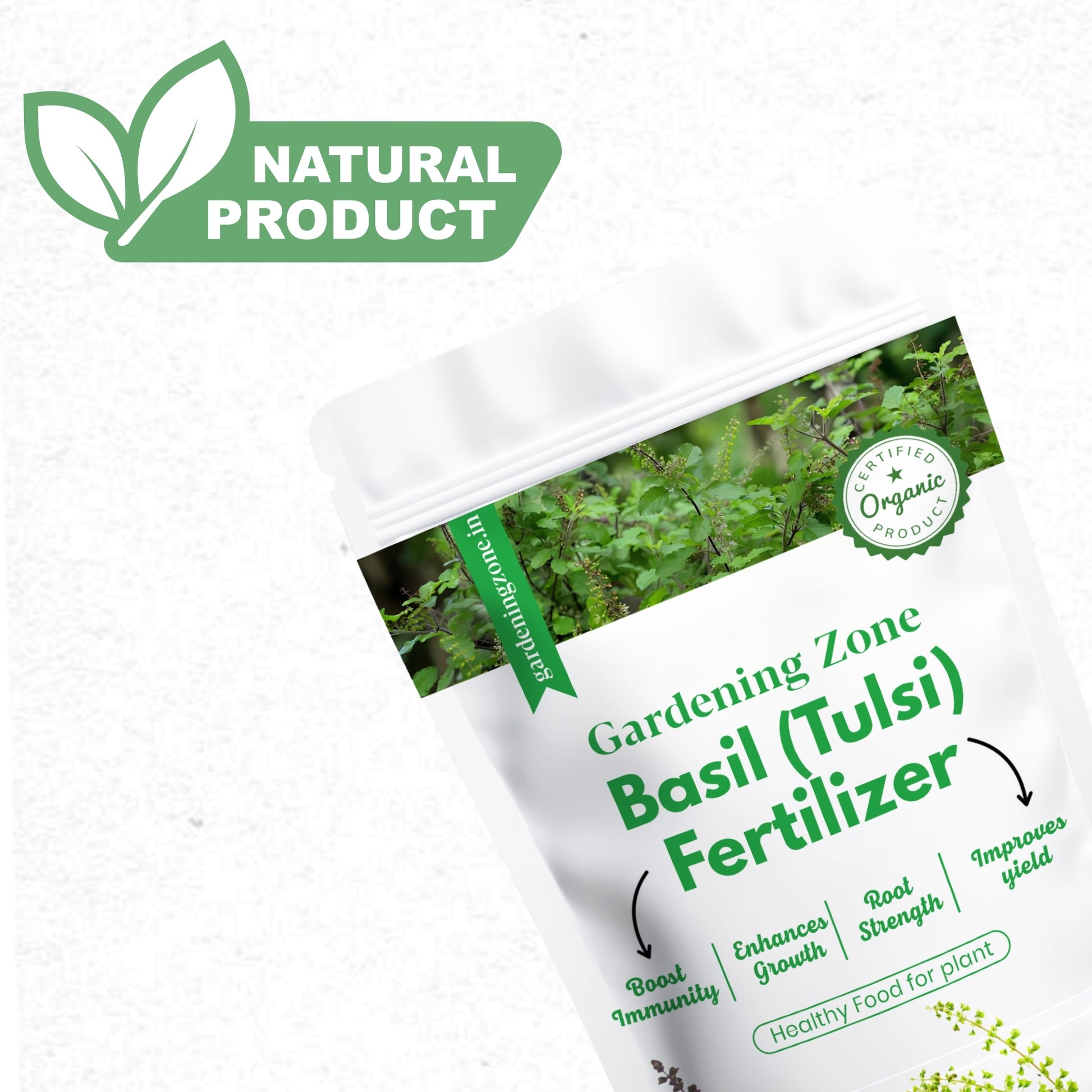 Gardening Zone Premium 400Gram Tulsi Plant Fertilizer β 100% Organic Growth Booster for Healthy & Lush Tulsi π±