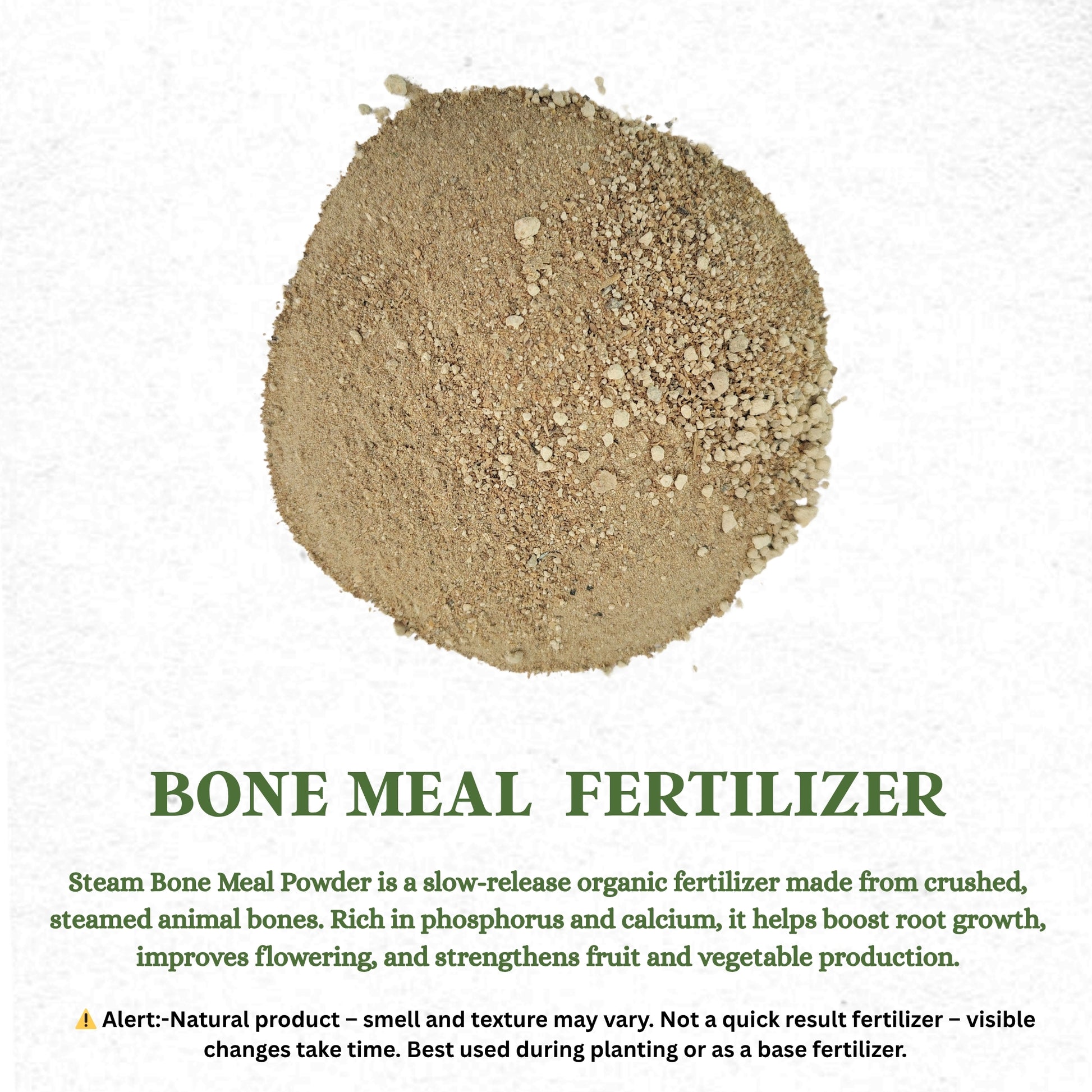 Gardening Zone 400Gram Steam Bone Meal – Natural Phosphorus-Rich Fertilizer for Healthy Root Growth