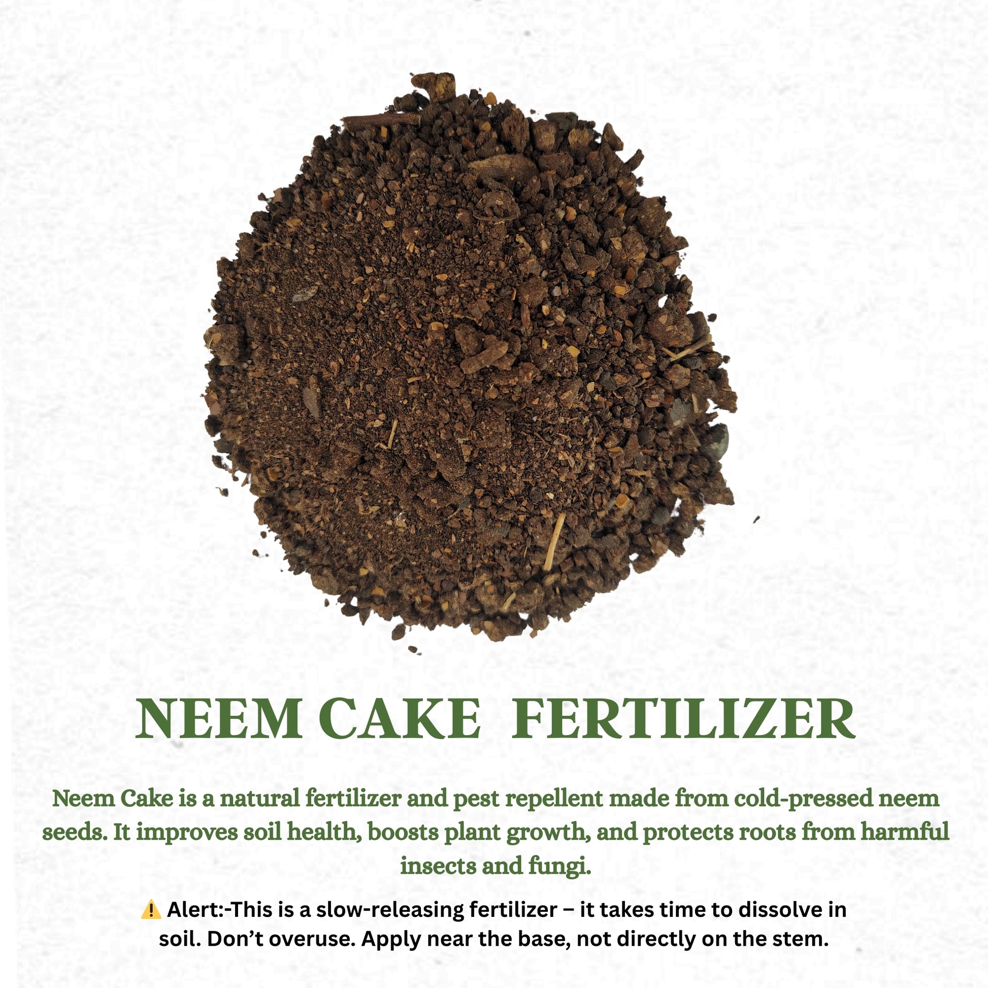 Gardening Zone 400Gram Neem Cake Fertilizer – Natural Pest Control & Soil Enricher