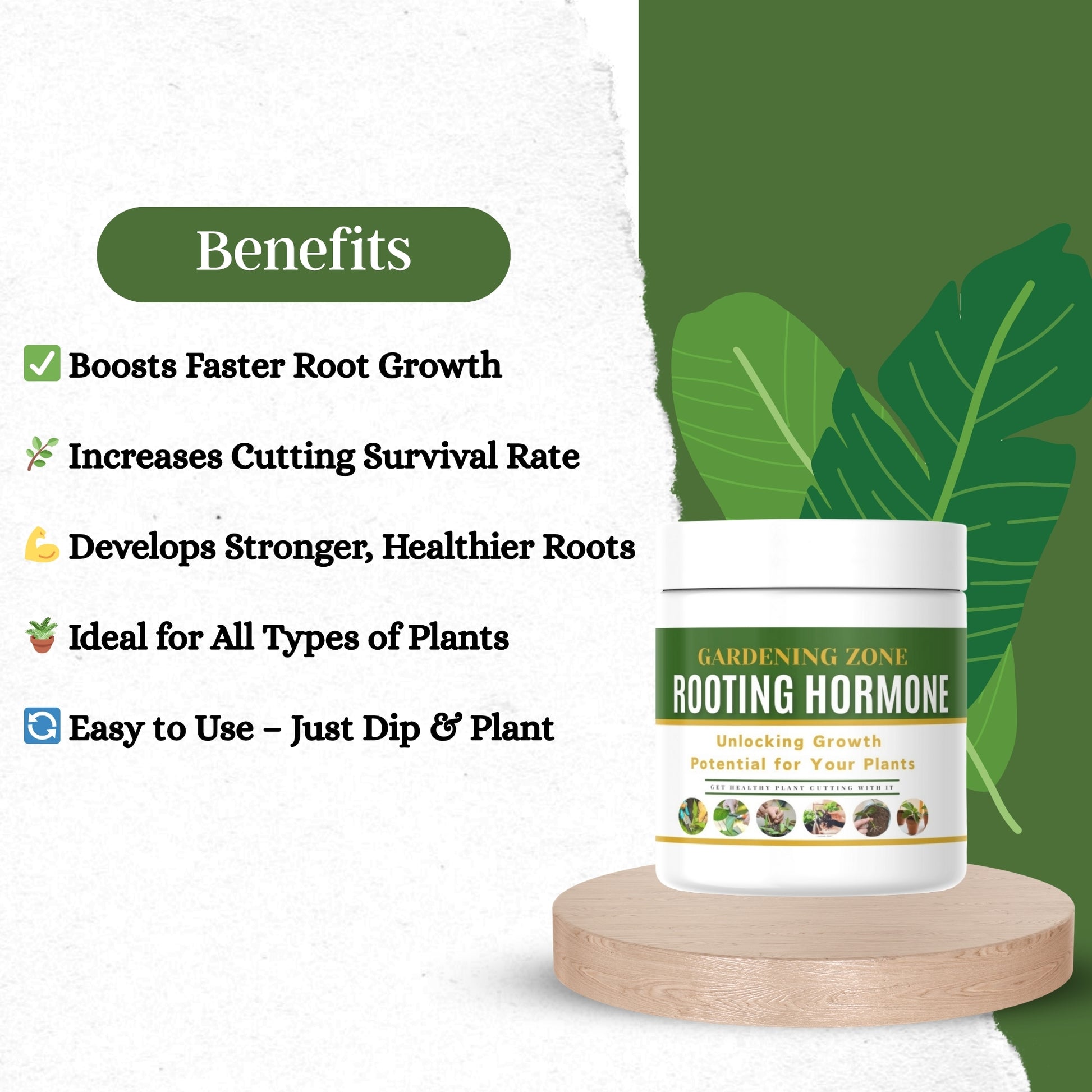 Gardening Zone High Quality Rooting Hormone Powder - 40g Net Weight - Boost Root Growth Naturally!"