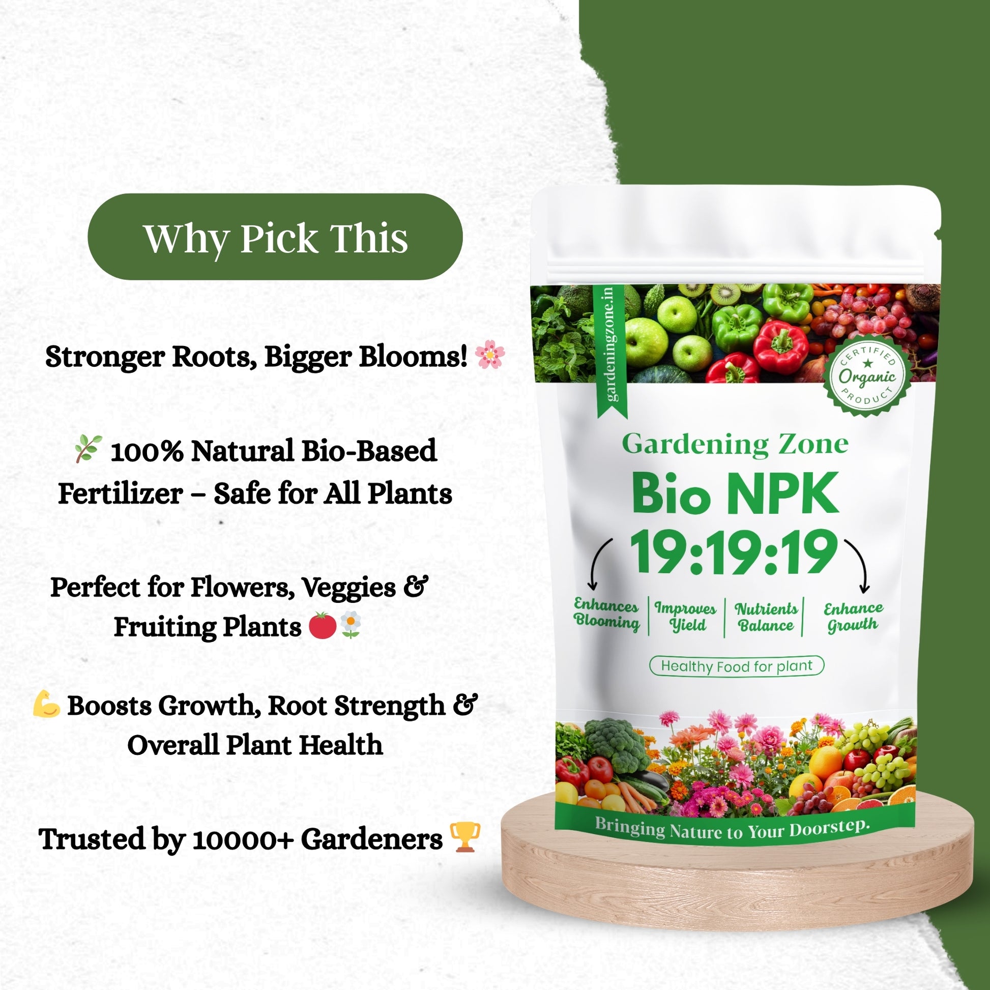 Gardening Zone 400Gram Bio NPK 19-19-19 – Complete Plant Nutrition for Faster Growth! 🌱✨