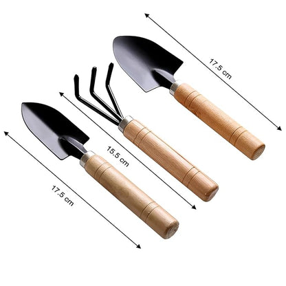 Gardening Zone Mini Wooden Garden Tools Set β Pack of 3 for Small Easy Gardening! πΏβ¨