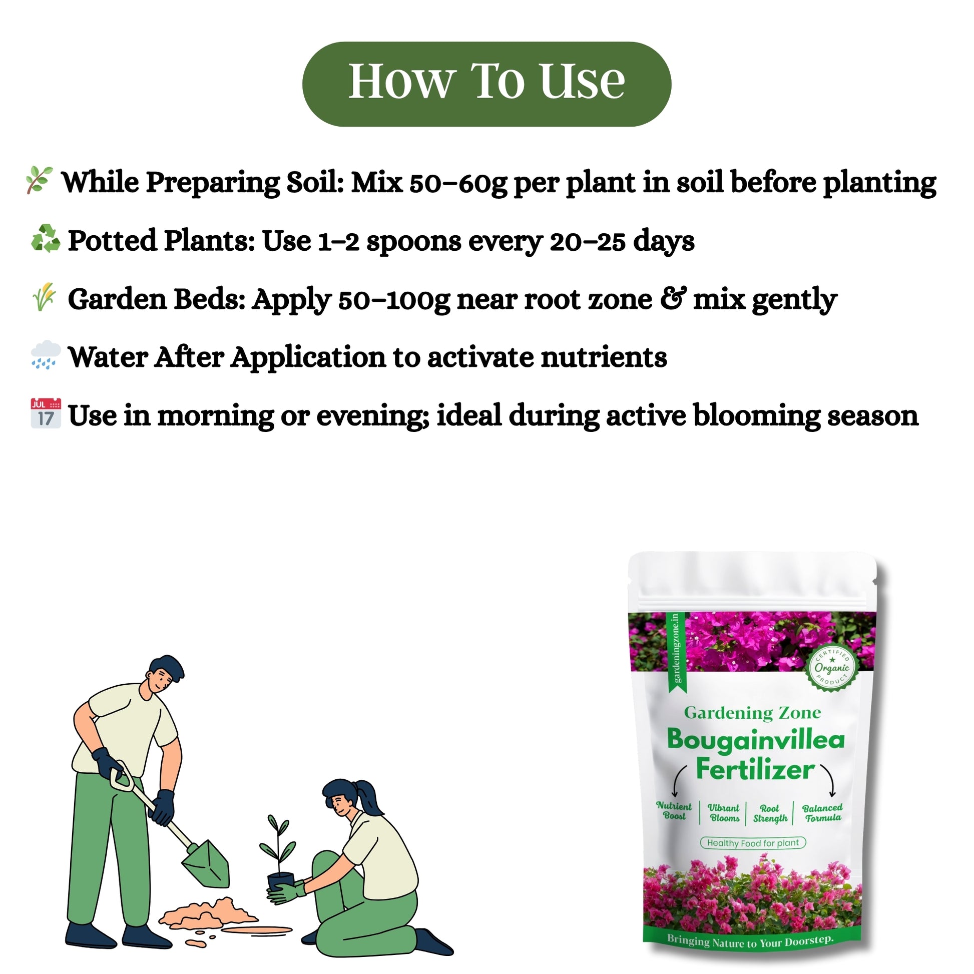 Gardening Zone 400Gram Bougainvillea Fertilizer β Explosive Blooms & Vibrant Colors! πΈβ¨