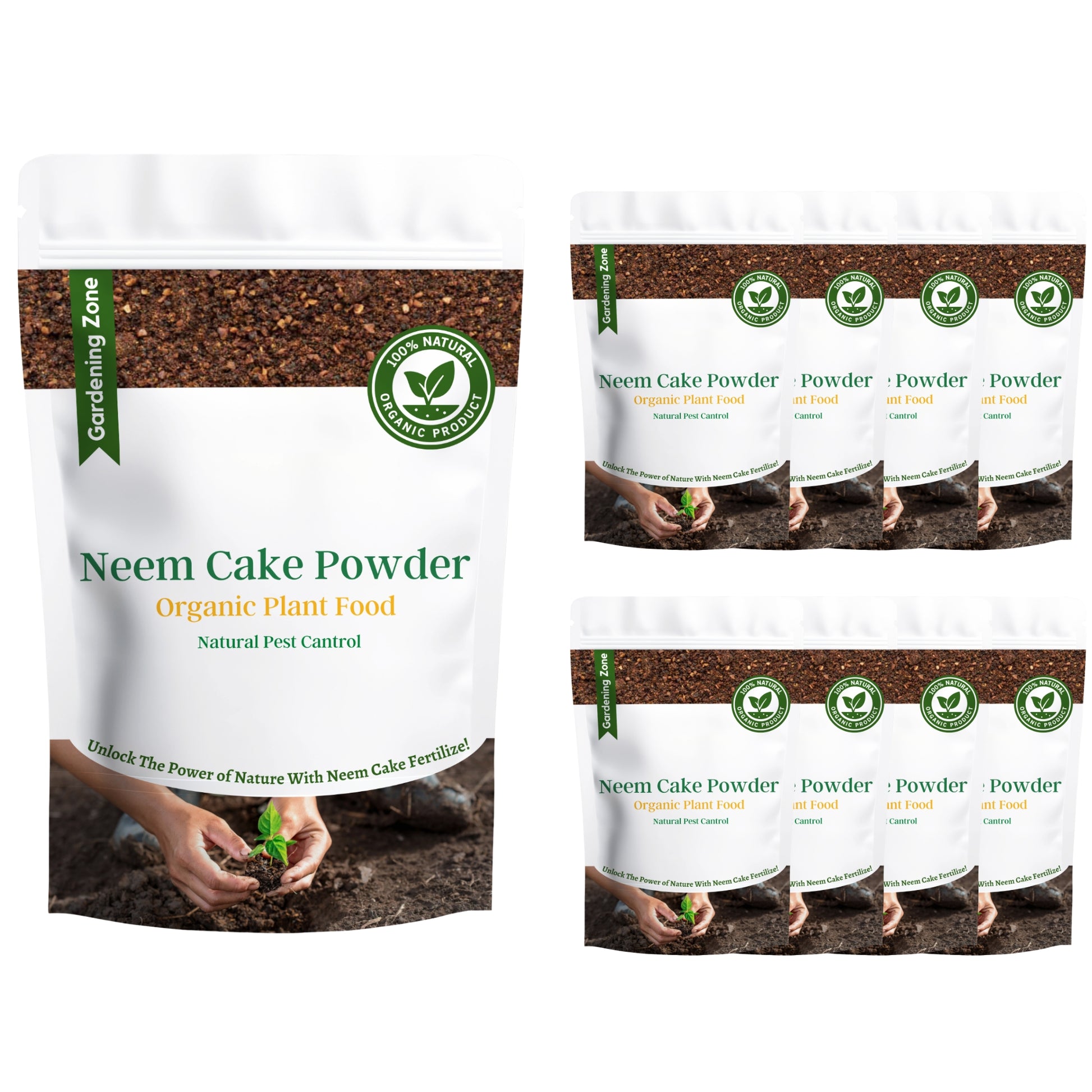 Gardening Zone 400Gram Neem Cake Fertilizer – Natural Pest Control & Soil Enricher