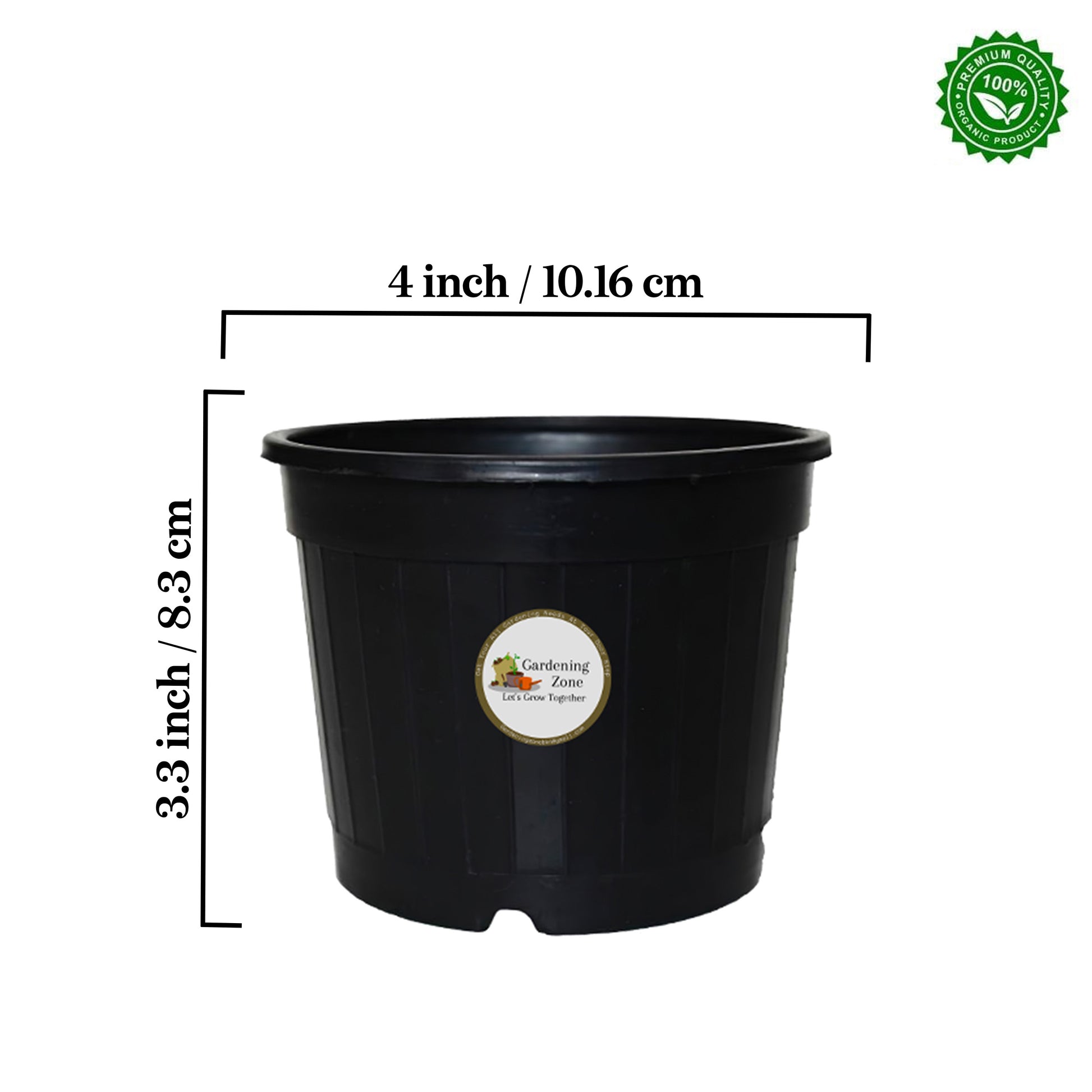 Gardening Zone High Quality 4 Inch Nursery Pots for Home Garden – Best for Seed Germination, Succulent Plants, and Cactus (Pack of 9, Durable & Lightweight)