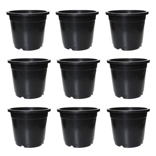 Gardening Zone High Quality  10-Inch Plant Pots (Pack of 9) - Spacious and Durable Containers for Healthy Plants