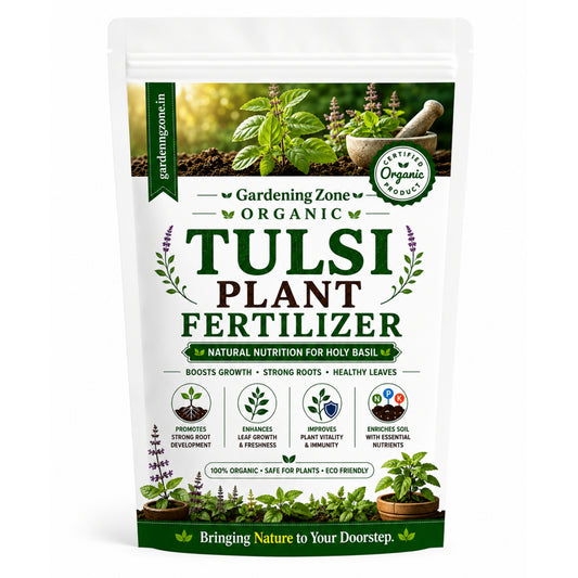 Gardening Zone Premium Tulsi Plant Fertilizer – 100% Organic Growth Booster for Healthy & Lush Tulsi 🌱