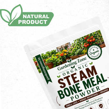 Gardening Zone Steam Bone Meal – Natural Phosphorus-Rich Fertilizer for Healthy Root Growth