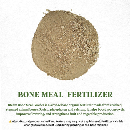 Gardening Zone 400Gram Steam Bone Meal – Natural Phosphorus-Rich Fertilizer for Healthy Root Growth