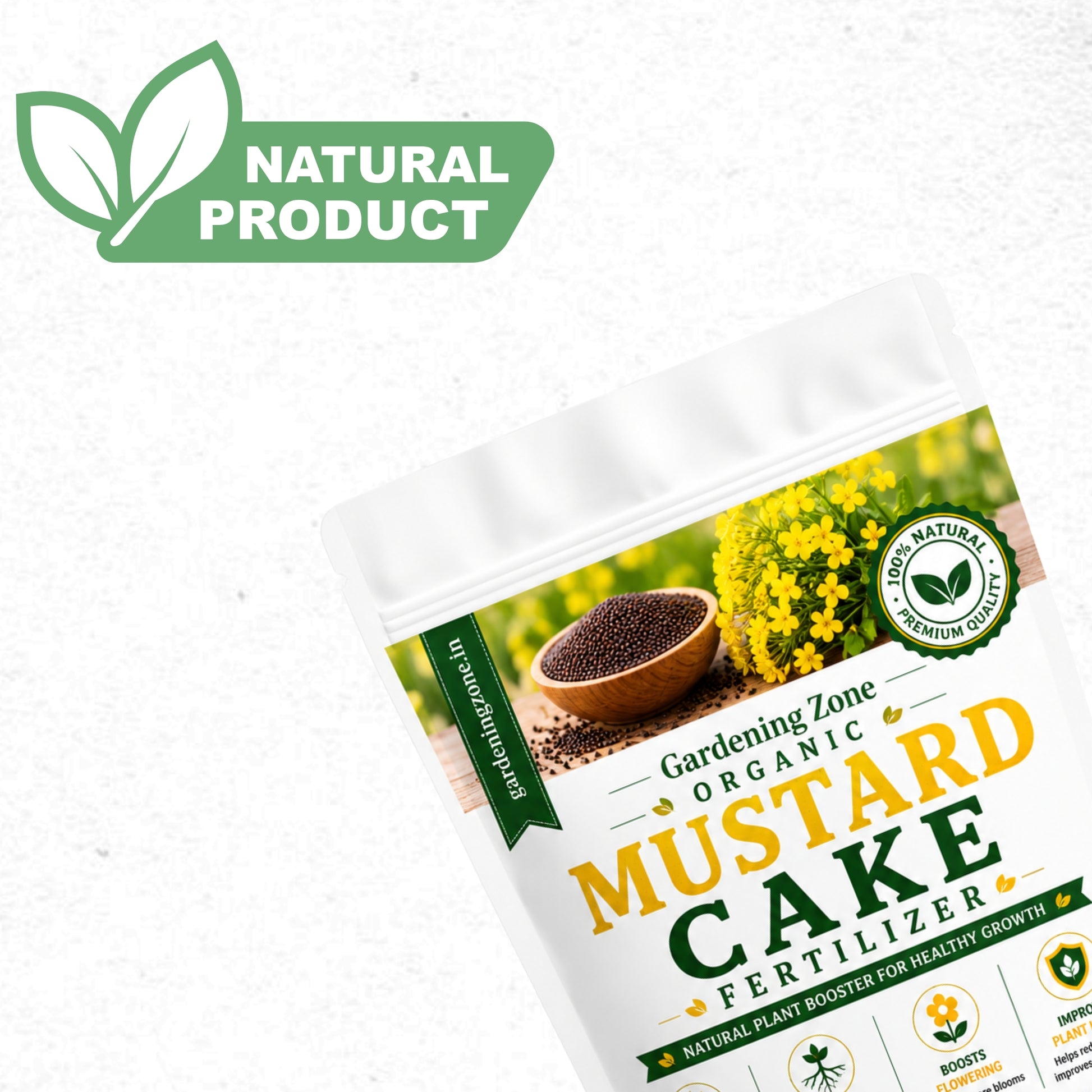 Gardening Zone Mustard Cake Fertilizer – Organic Soil Booster for Healthy Plants