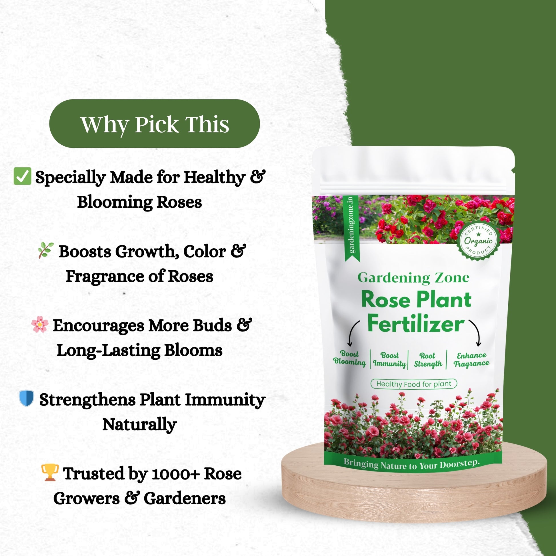 Gardening Zone 400Gram Rose Fertilizer – Boost Flowering & Growth for Stunning Blooms! 🌿