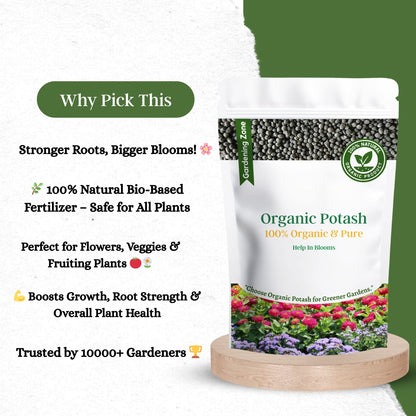 Gardening Zone 400Gram Organic Potash Granules – Boosts Flowering & Fruiting