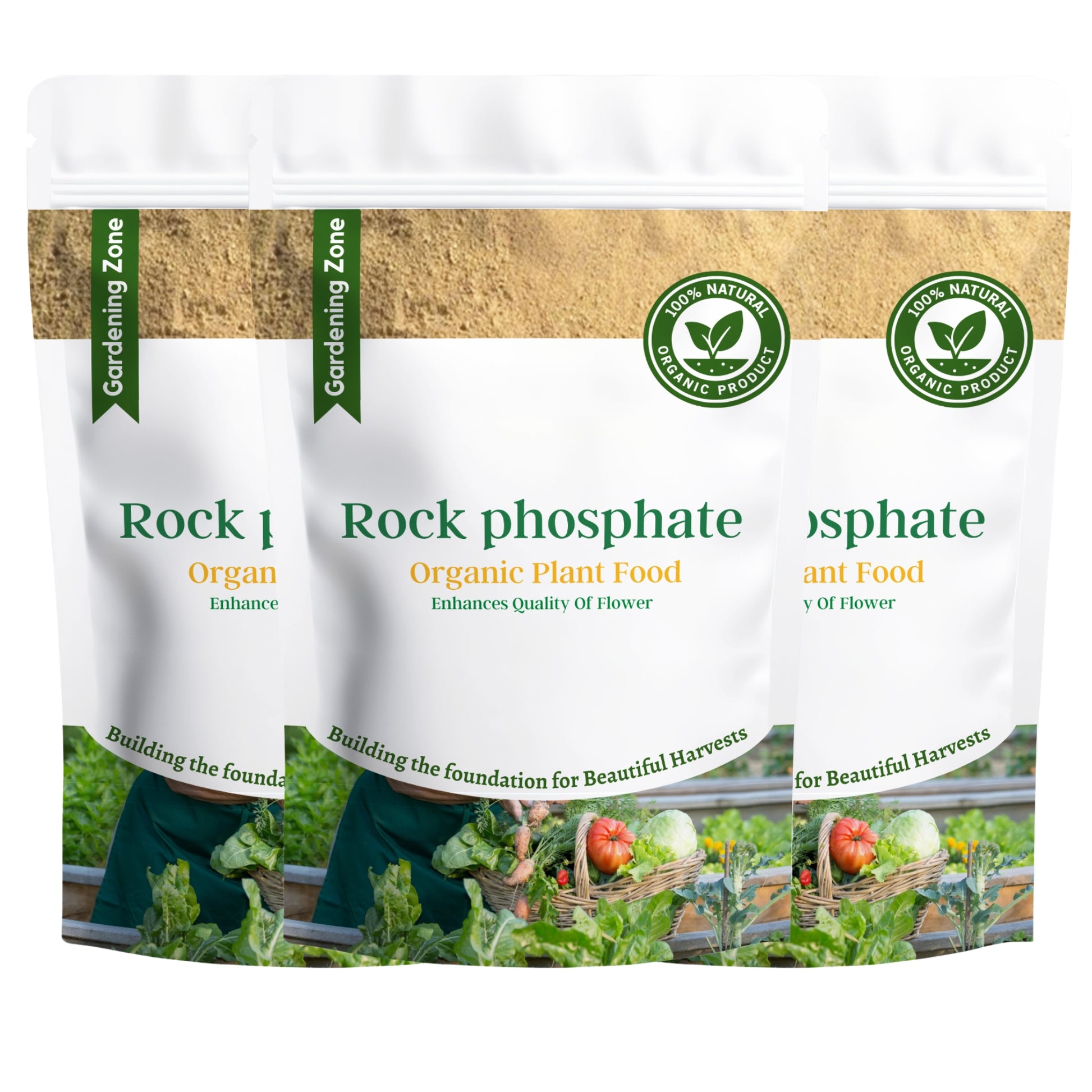 Gardening Zone Rock Phosphate Fertilizer – Natural Root Booster for Healthy Growth