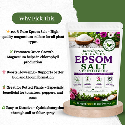 Gardening Zone Epsom Salt – Magnesium-Rich Plant Supplement