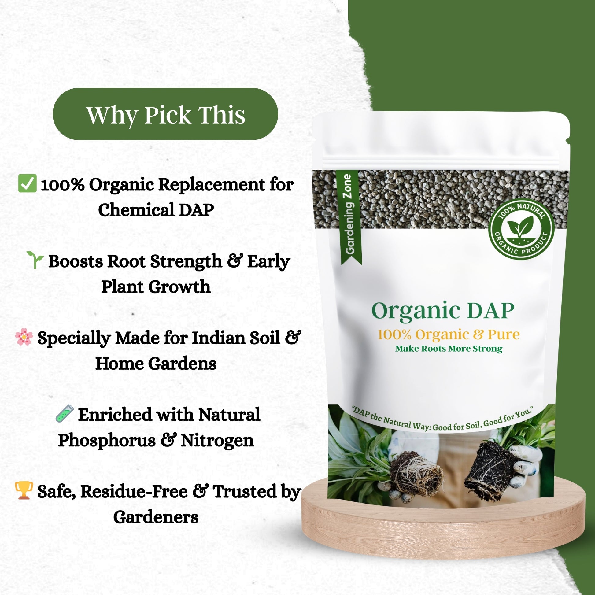 Gardening Zone 400Gram Organic DAP Fertilizer – Nitrogen & Phosphorus Booster