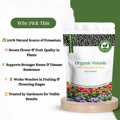 Gardening Zone 400Gram Organic Potash Granules – Boosts Flowering & Fruiting