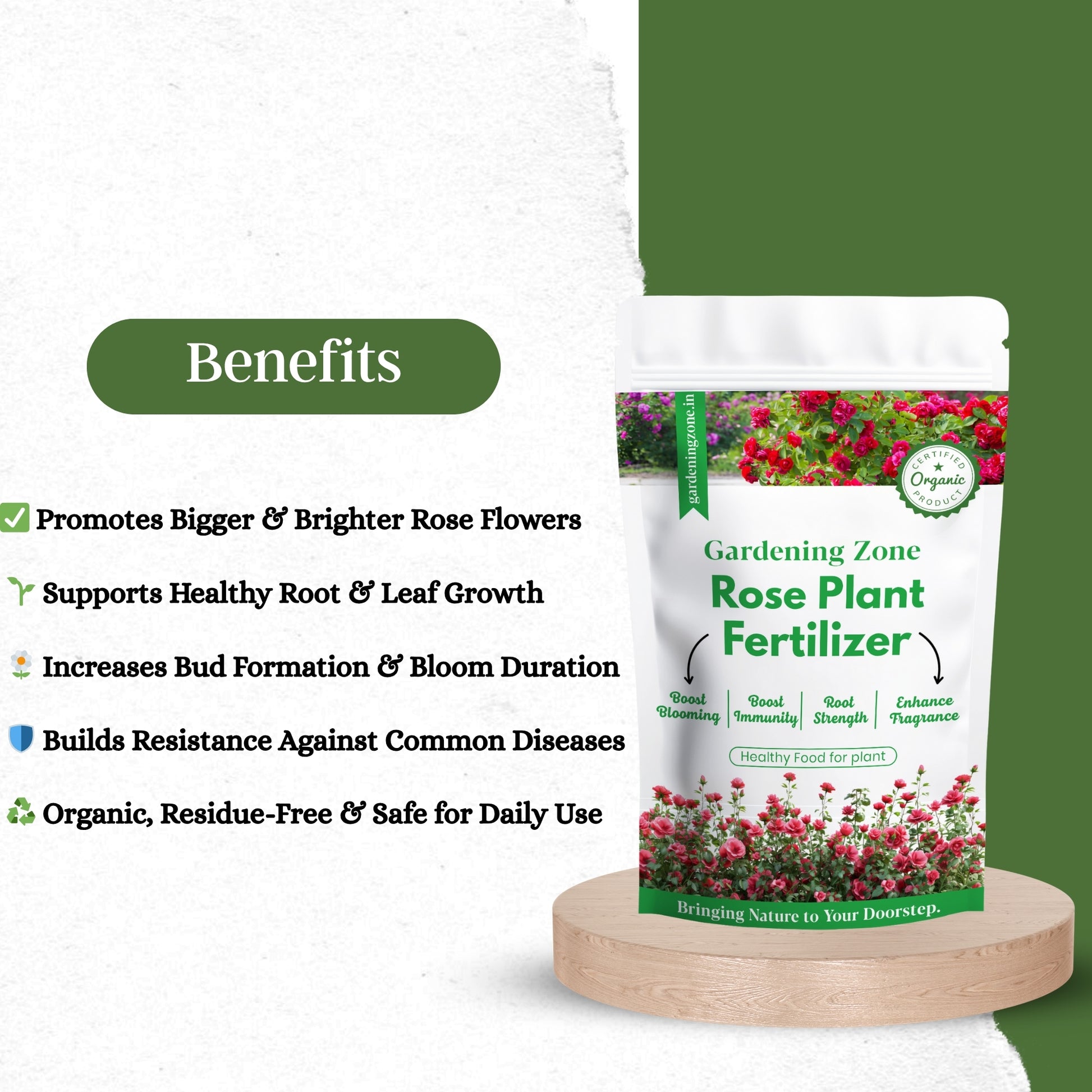 Gardening Zone 400Gram Rose Fertilizer – Boost Flowering & Growth for Stunning Blooms! 🌿