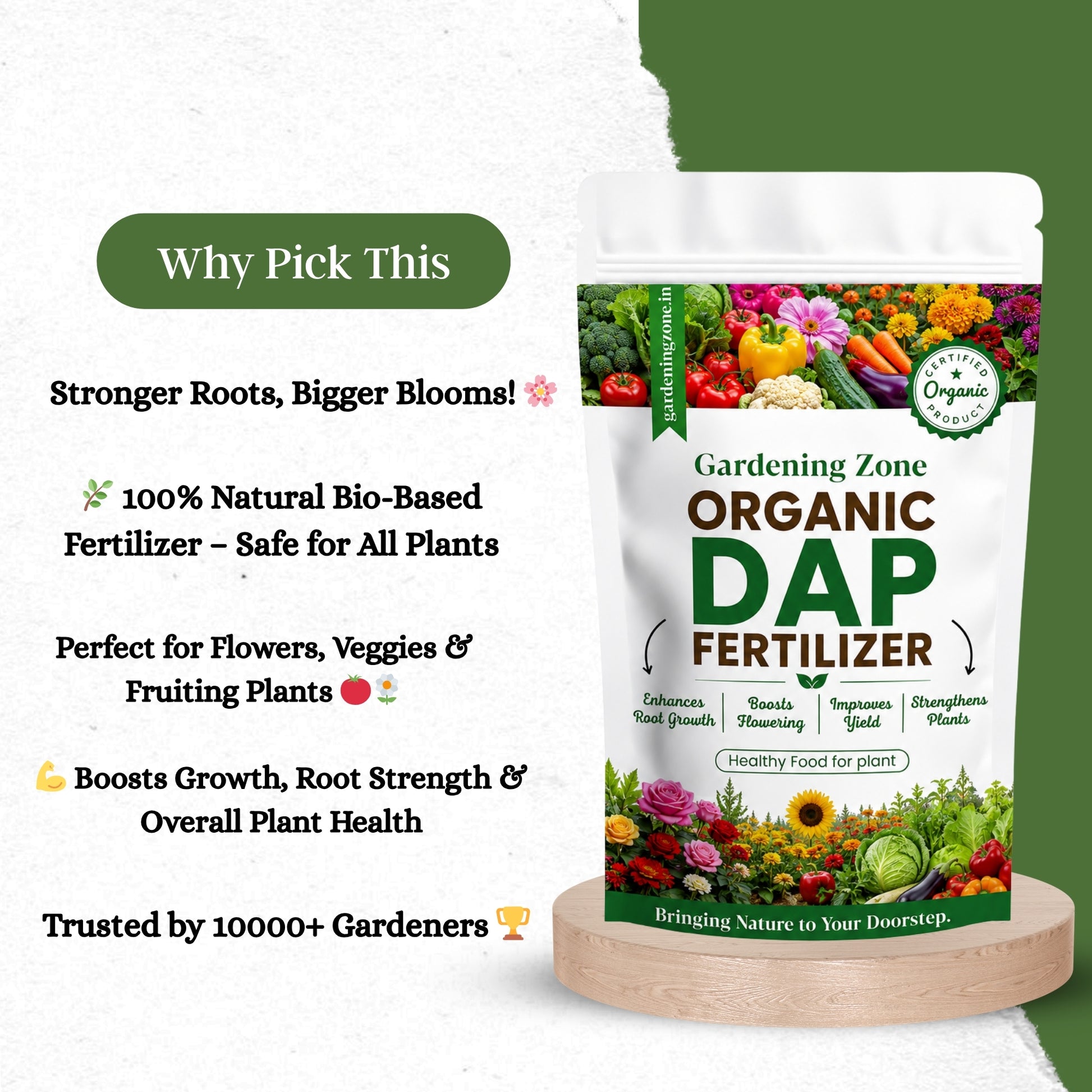 Gardening Zone Organic DAP Fertilizer – Nitrogen & Phosphorus Booster