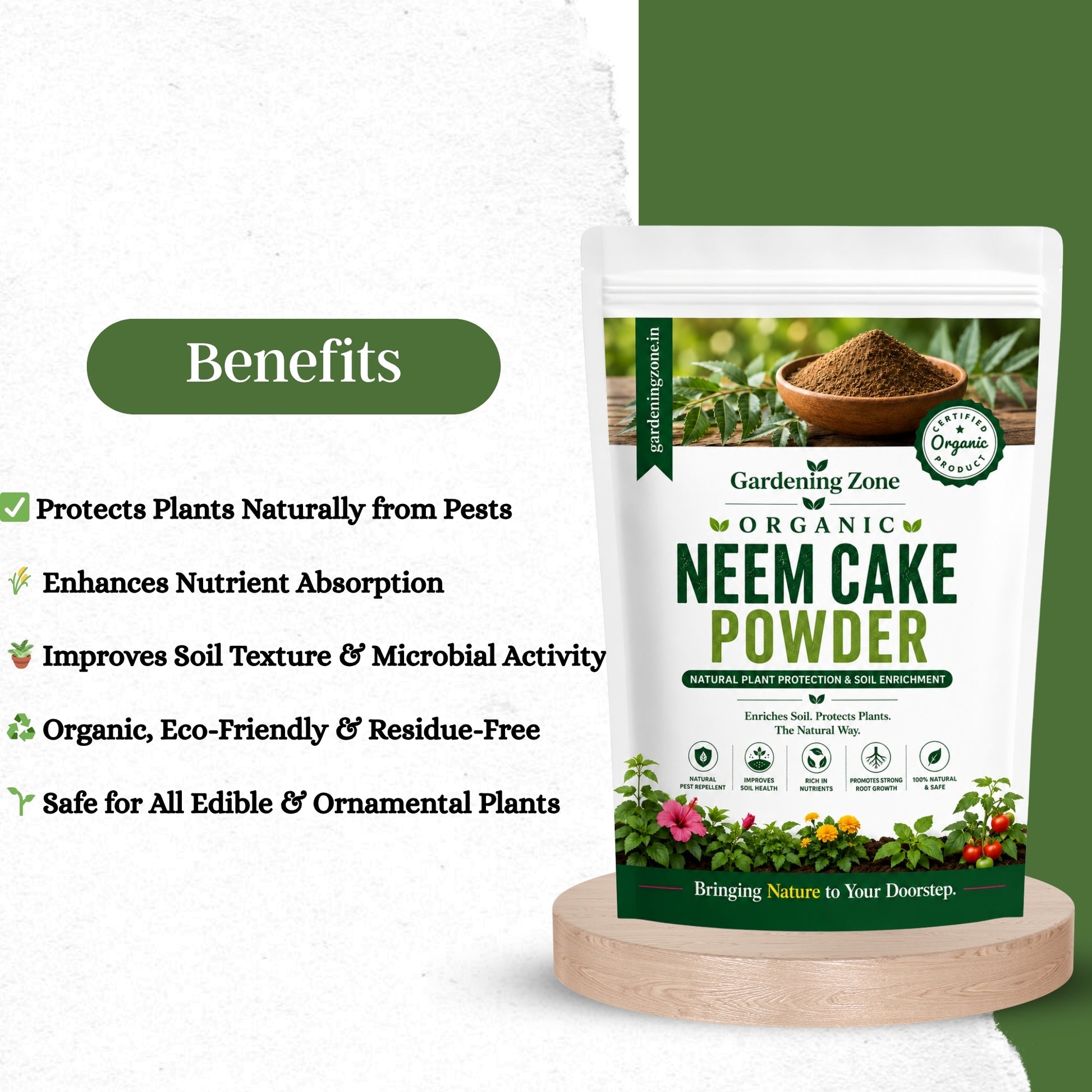 Gardening Zone Neem Cake Fertilizer – Natural Pest Control & Soil Enricher
