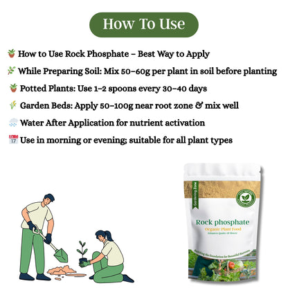 Gardening Zone 400Gram Rock Phosphate Fertilizer – Natural Root Booster for Healthy Growth