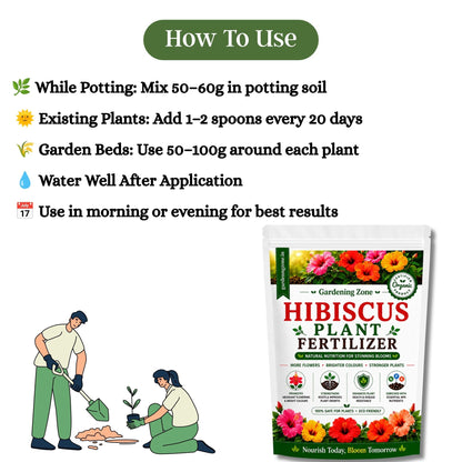 Gardening Zone Hibiscus Plant Fertilizer – Boost Flowering & Growth! 🌿 🌺