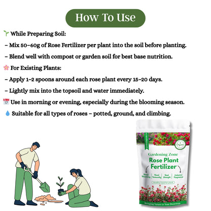 Gardening Zone 400Gram Rose Fertilizer – Boost Flowering & Growth for Stunning Blooms! 🌿