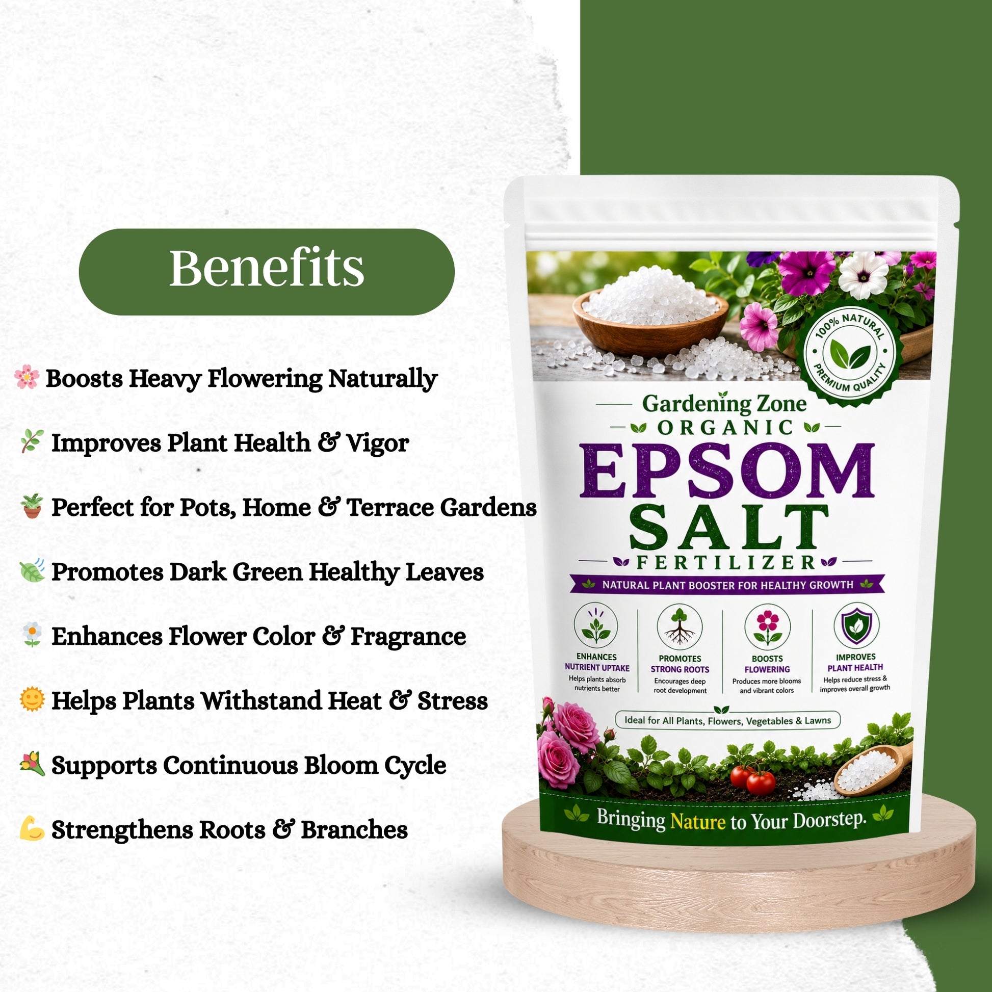 Gardening Zone Epsom Salt – Magnesium-Rich Plant Supplement
