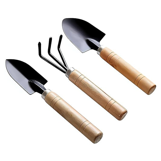 Gardening Zone Mini Wooden Garden Tools Set – Pack of 3 for Small Easy Gardening! 🌿✨