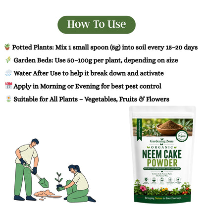 Gardening Zone Neem Cake Fertilizer – Natural Pest Control & Soil Enricher