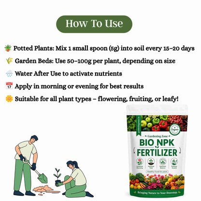 Gardening Zone Bio NPK Granules – Complete Plant Nutrition for Faster Growth! 🌱✨