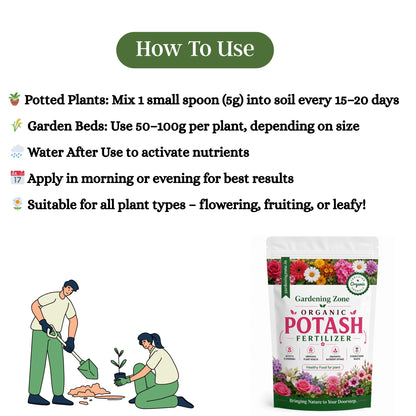 Gardening Zone Organic Potash Granules – Boosts Flowering & Fruiting