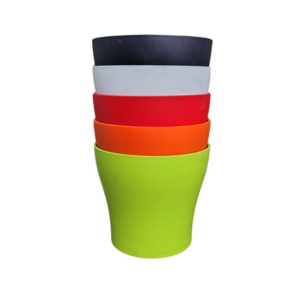 Gardening Zone  Heavy Quality Colorful Pots For House Plant( 6inch) Pack of 5