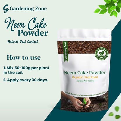 Gardening Zone Neem Cake Fertilizer – Natural Pest Control & Soil Enricher (200g)