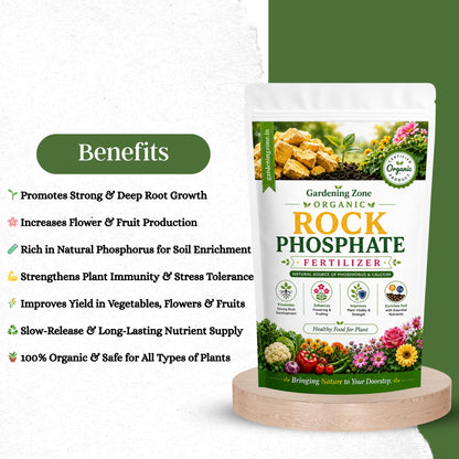 Gardening Zone Rock Phosphate Fertilizer – Natural Root Booster for Healthy Growth